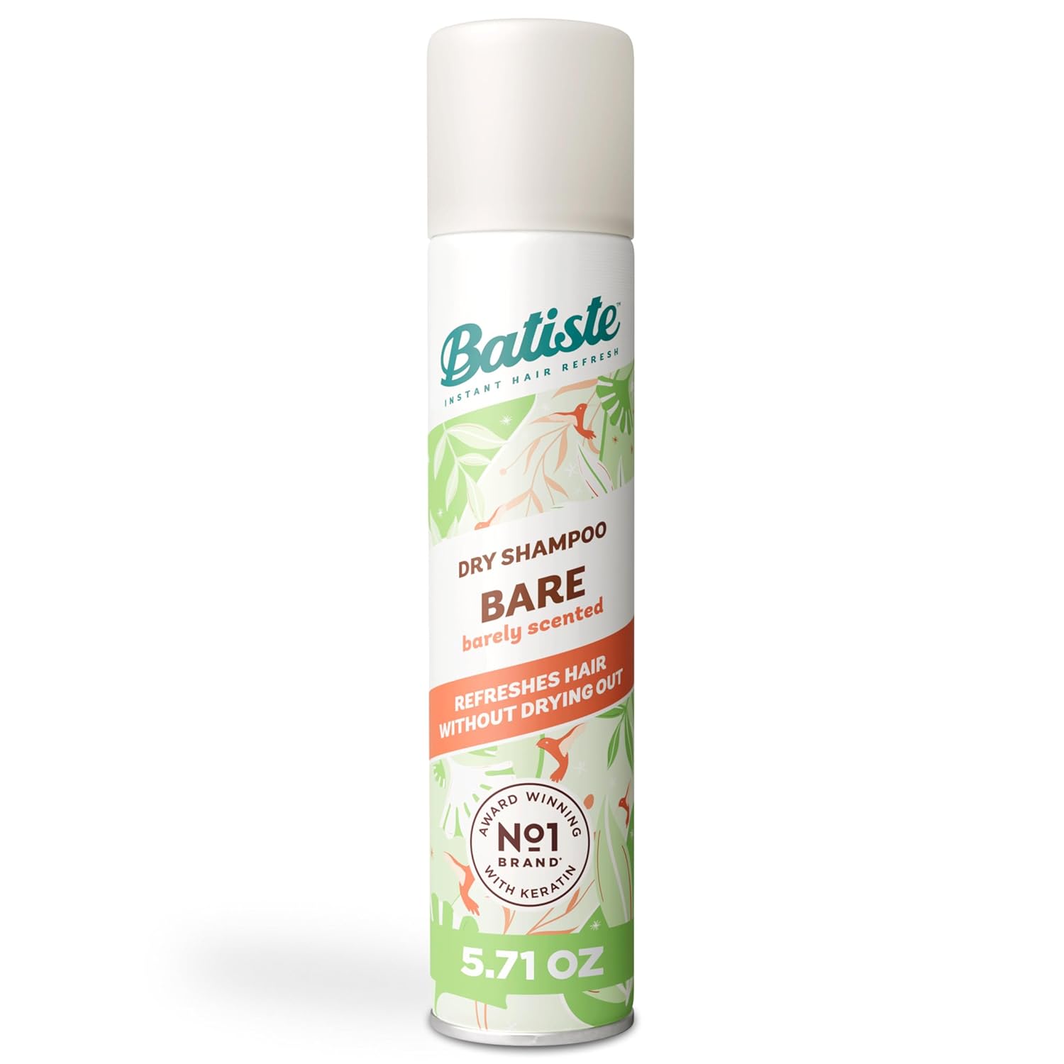 Batiste Dry Shampoo, Bare Fragrance, Refresh Hair and Absorb Oil Between Washes, Waterless Shampoo for Added Hair Texture and Body, 5.71 oz