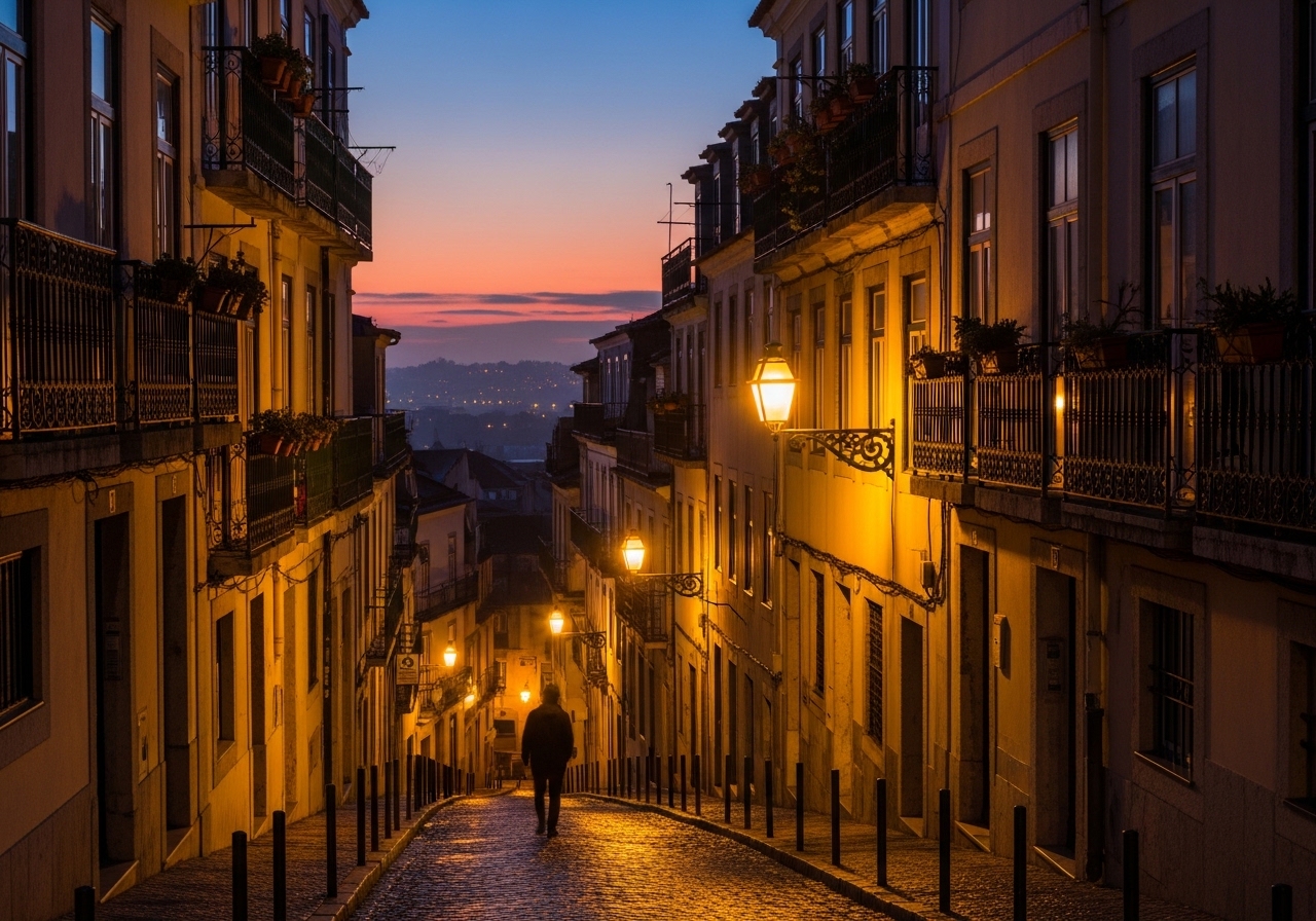 9:00 PM Evening walk through Alfama.