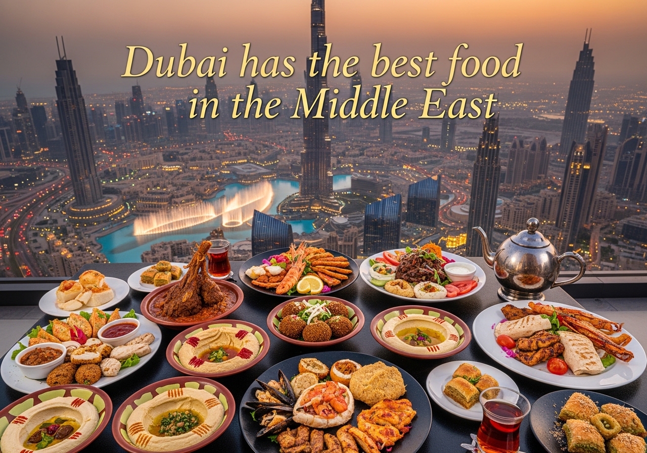 Dubai has the best food in the Middle East.