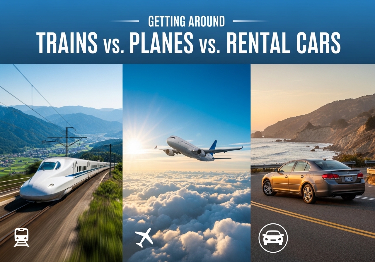 Getting Around Trains vs. Planes vs. Rental Cars