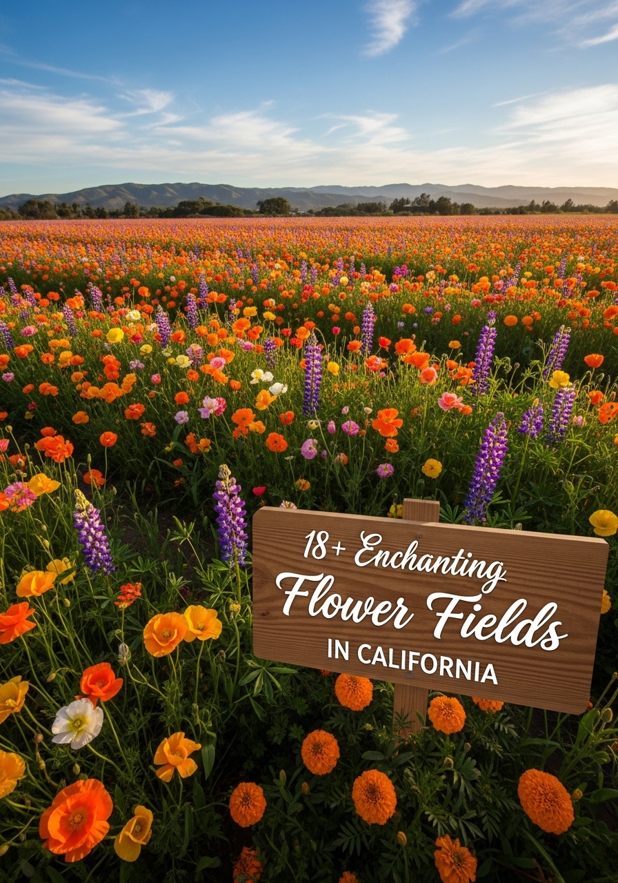 18+ Enchanting Flower Fields in California