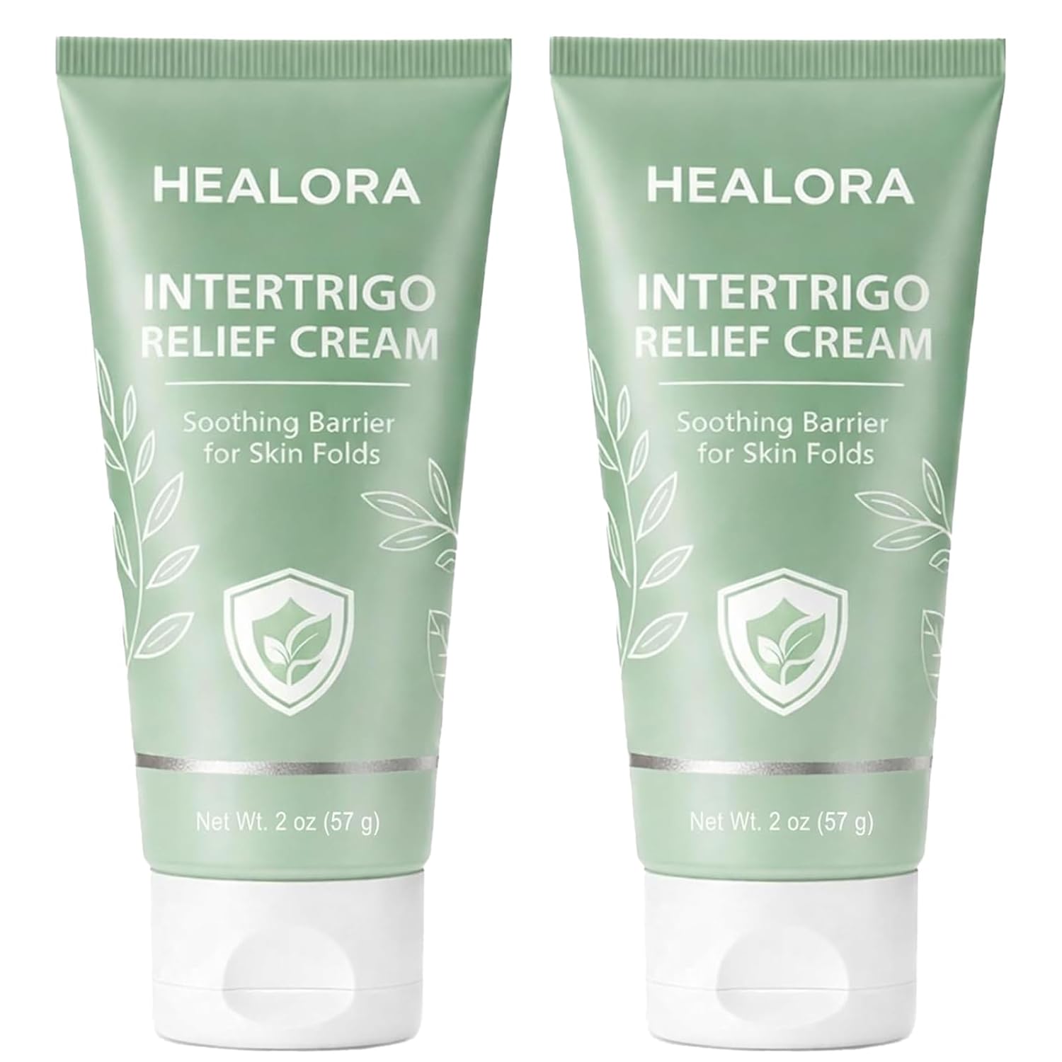 Healora Intertrigo Cream, Skin Fold Care & Chafing Support Cream, With Zinc Oxide Undecylenic Acid, Witch Hazel Extract, Tea Tree Oil, Supports Skin Comfort, for Friction-Prone Areas, 2 oz (2)