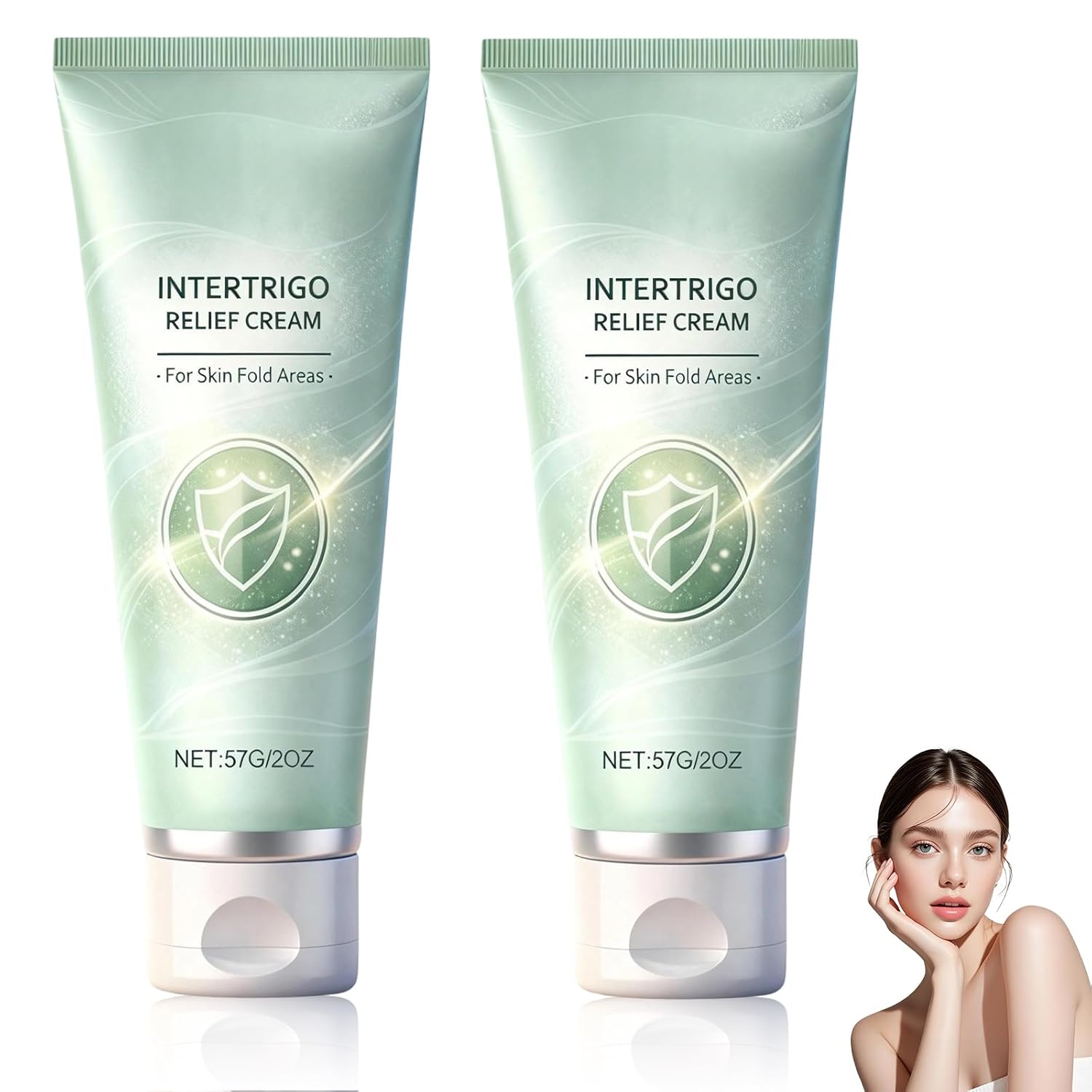 Intertrigo Cream,Intertrigo Relief Cream for Skin Fold Care & Chafing Support Cream,Helps Soothe Irritated Skin，Supports Skin Comfort,Moisture Management（2pcs）