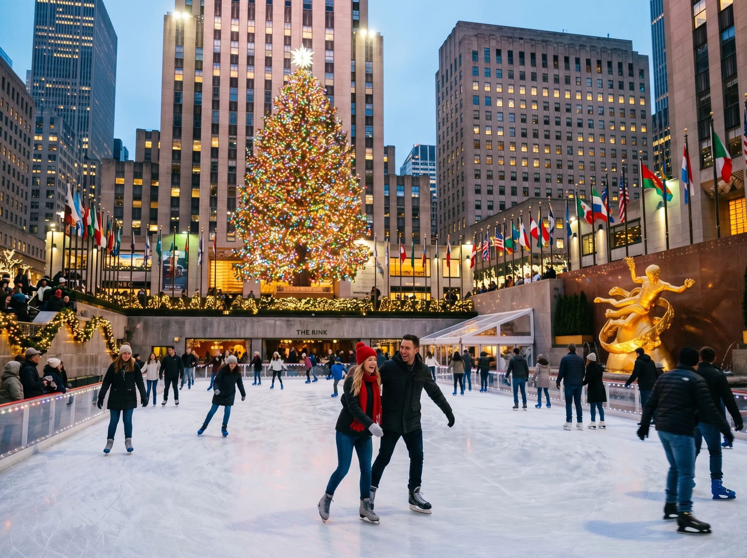 ce skating at Rockefeller Center