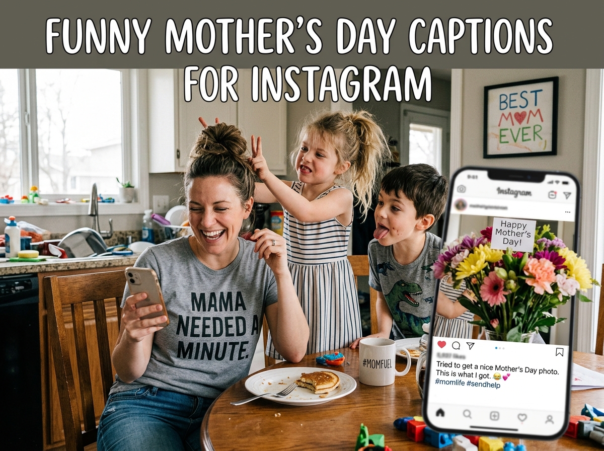 Funny Mother's Day Captions for Instagram