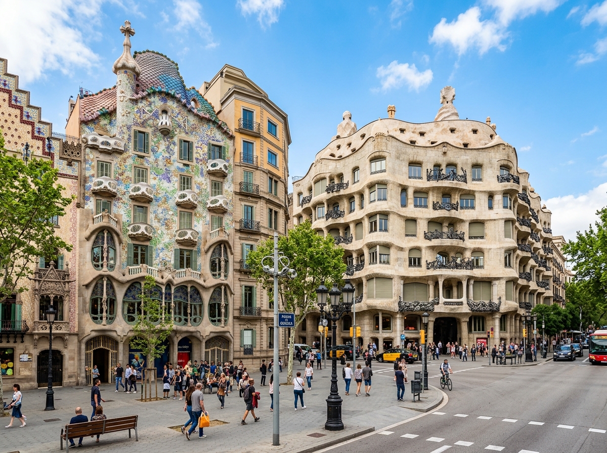 Passeig de Gracia: Casa Batllo and Casa Mila