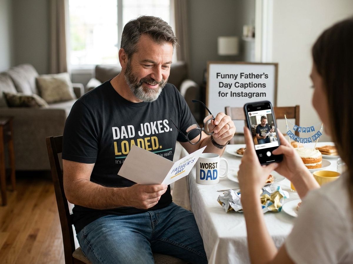 Funny Father's Day Captions for Instagram