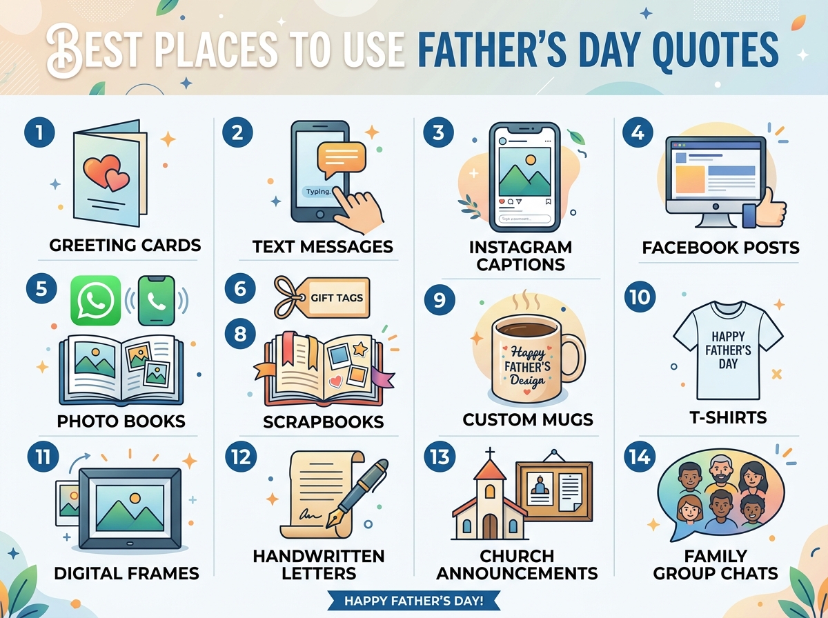Best Places to Use Father’s Day Quotes