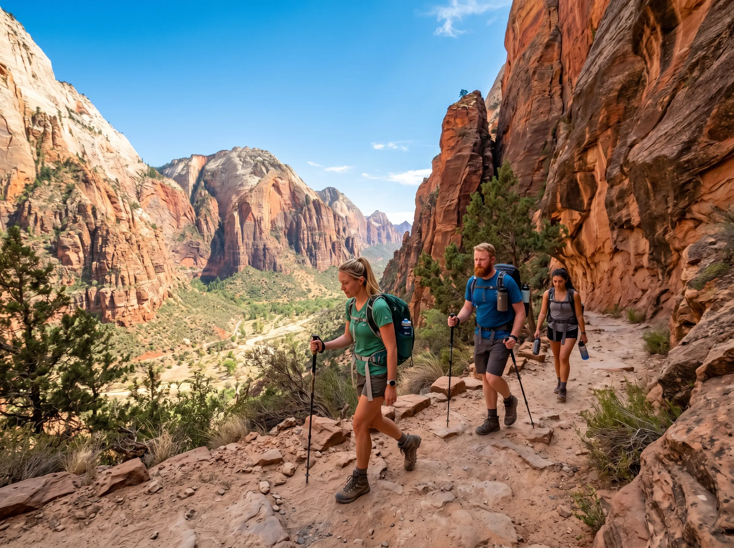 summer hikers