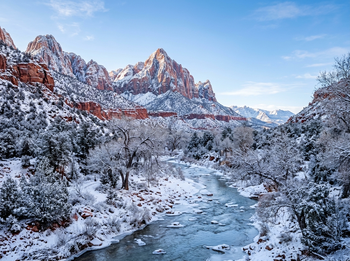Zion in winter