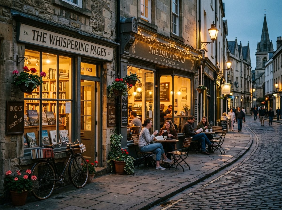 bookstores and coffee shops