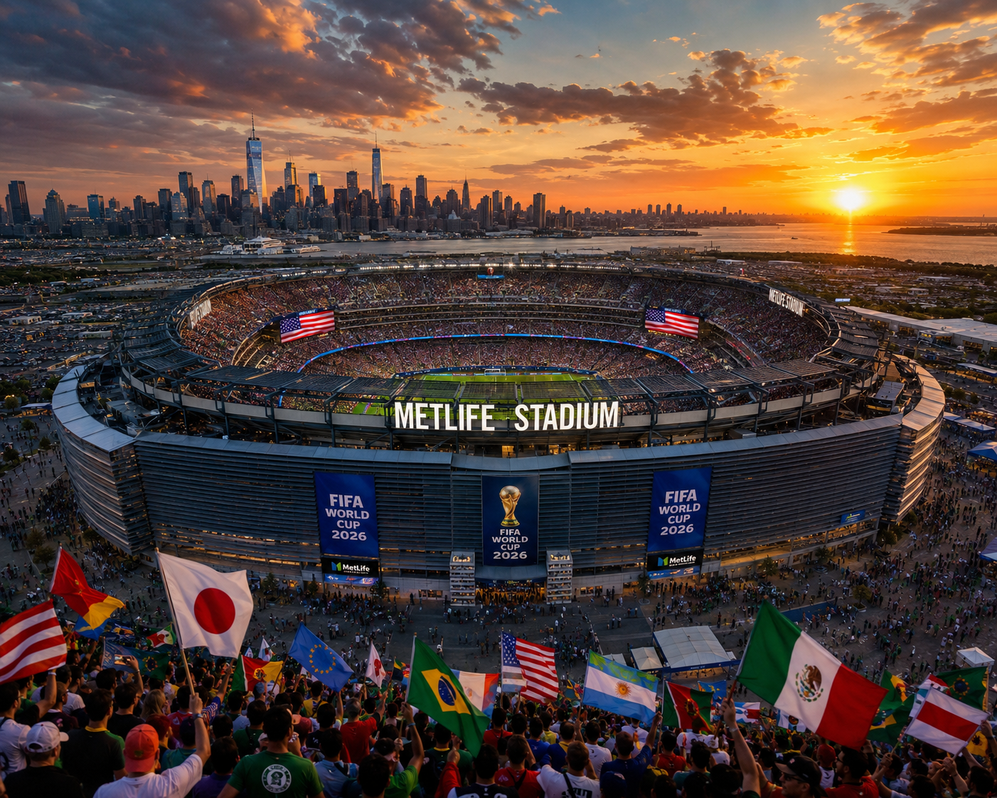 FIFA World Cup 2026 at sunset