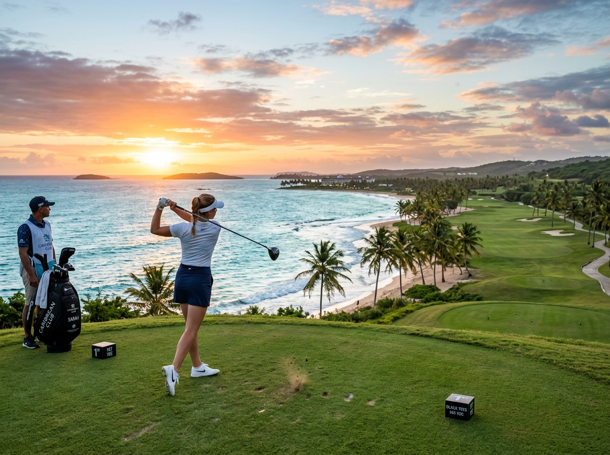 Golfer at Sunrise