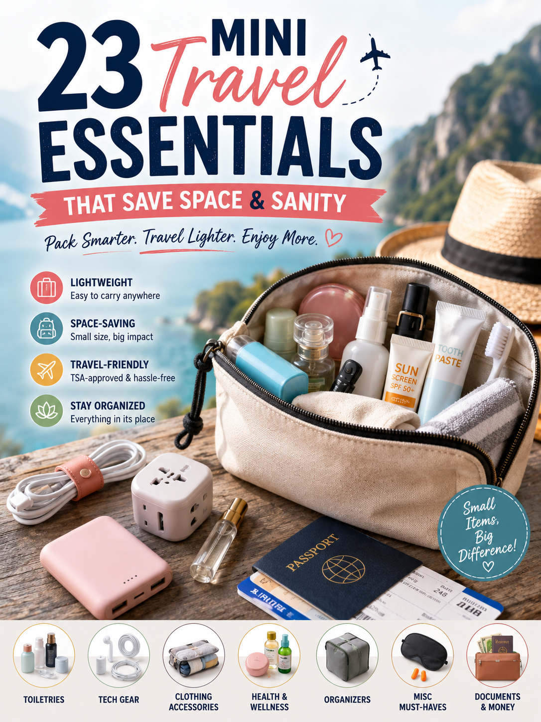 23 Mini Travel Essentials That Save Space & Sanity