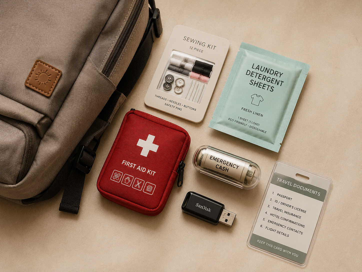 Organized Travel Essentials Kit