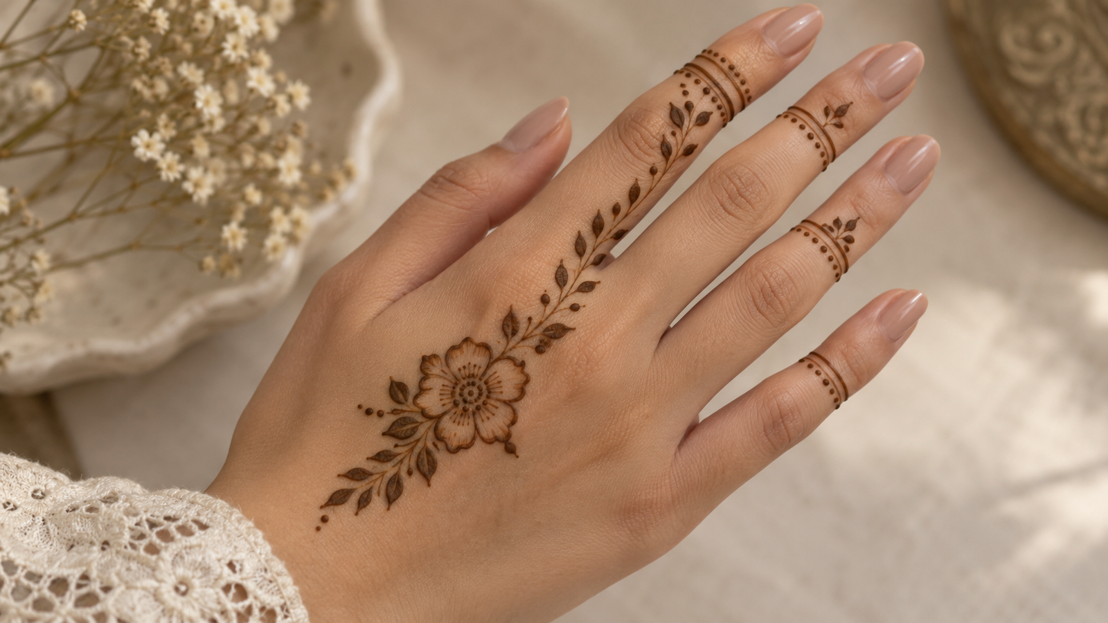 Simple Back Hand Mehndi Design