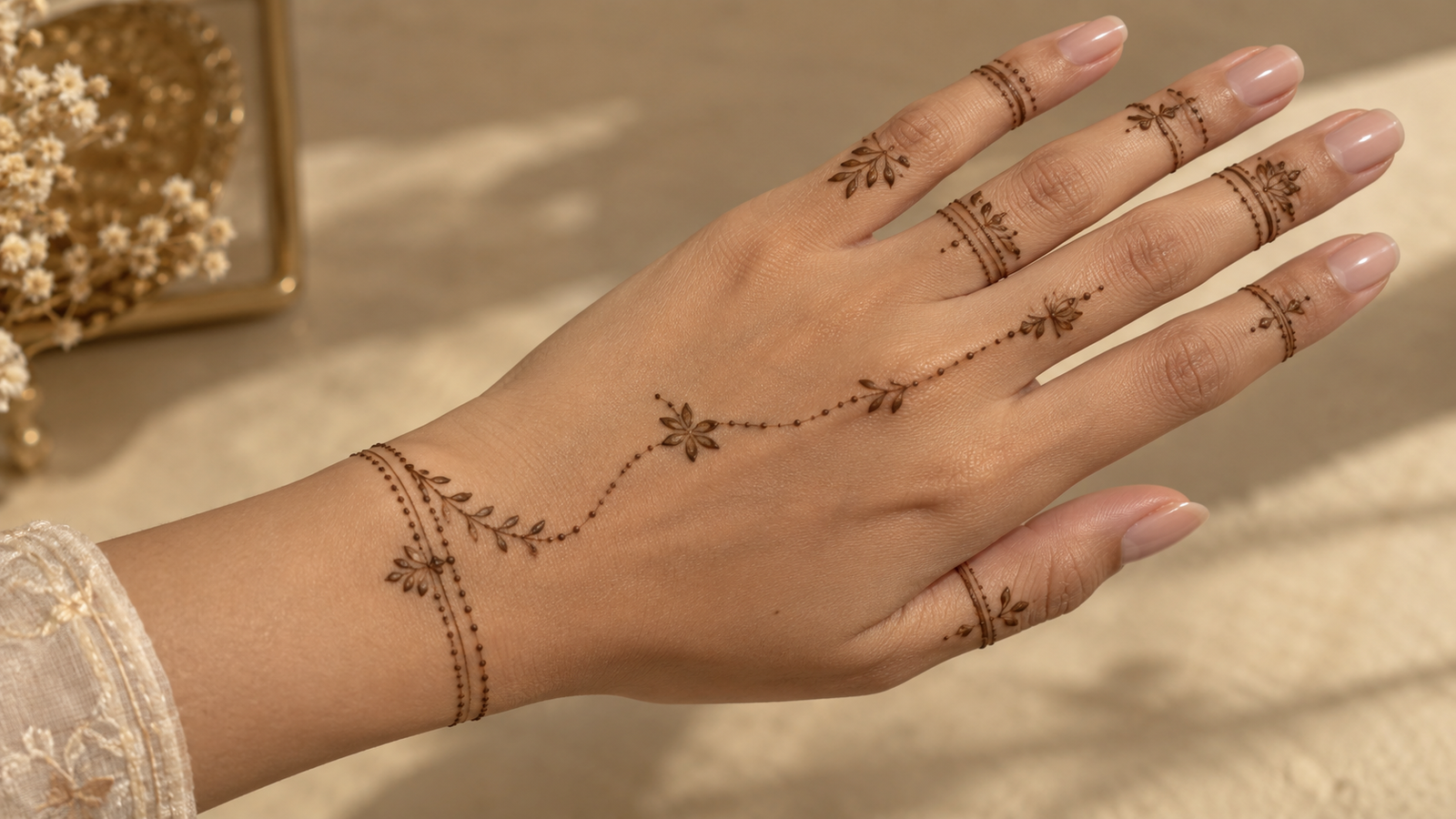 Modern Back Hand Mehndi Design