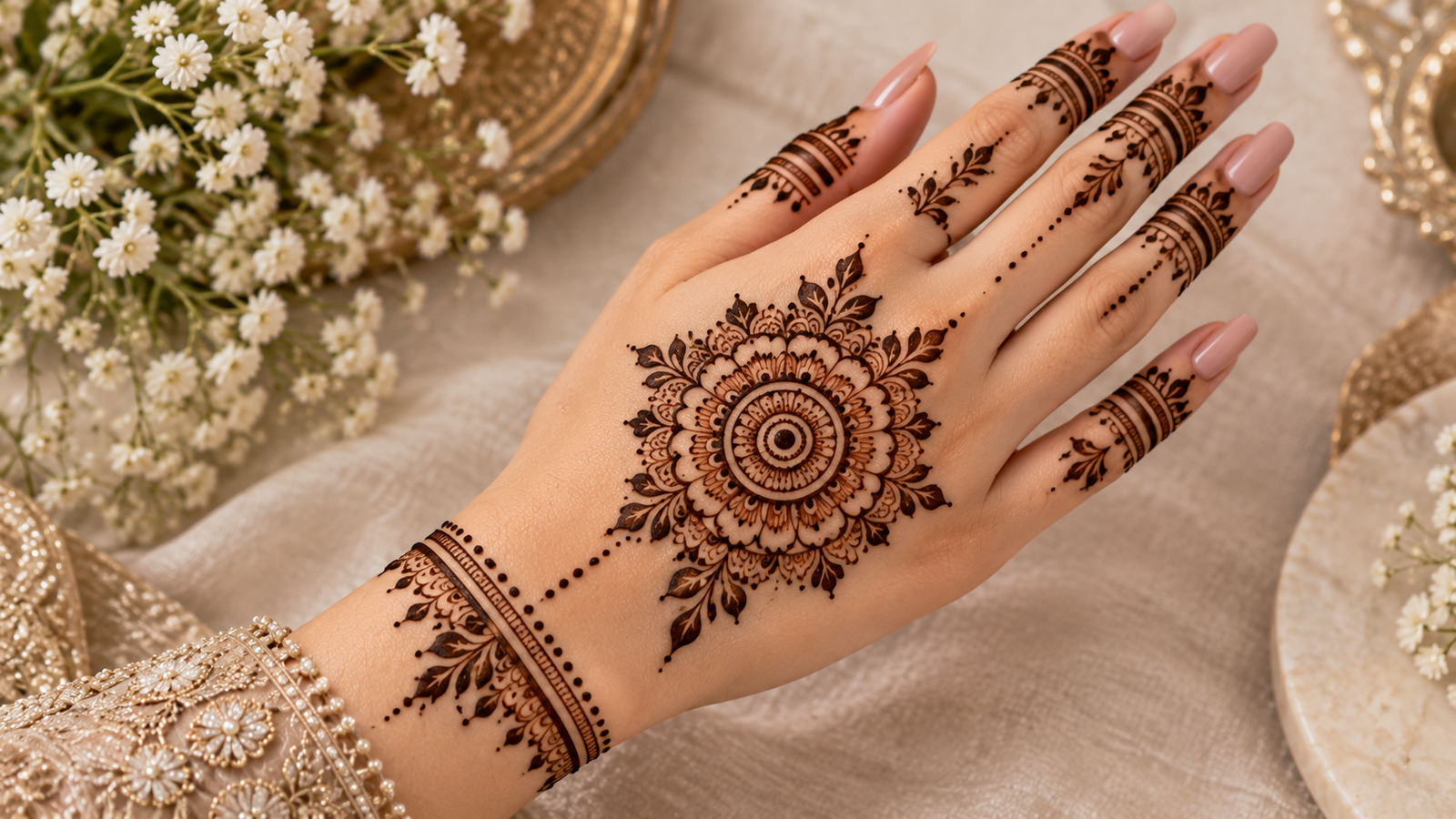 Mandala Back Hand Mehndi Design