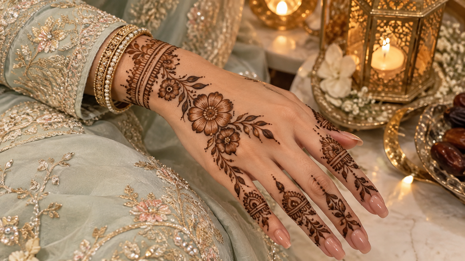 Back Hand Mehndi Design for Eid