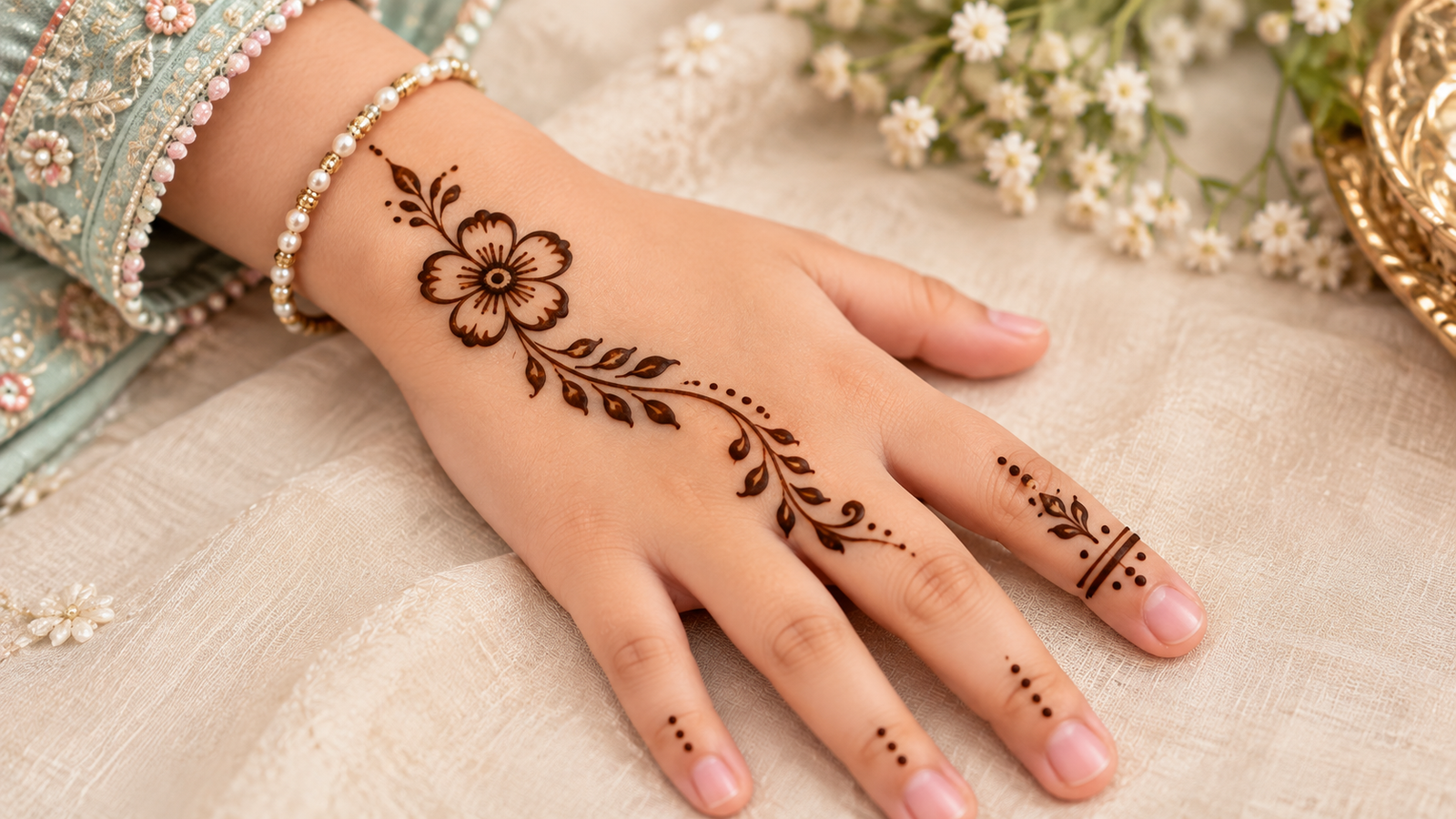 Arabic Mehndi Design for Kids