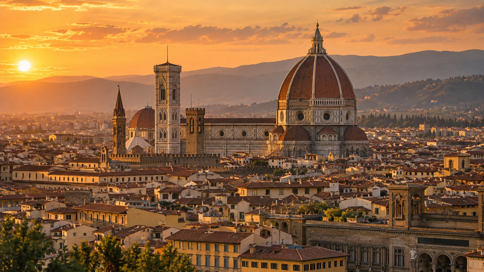 Florence Rooftops at Golden Hour