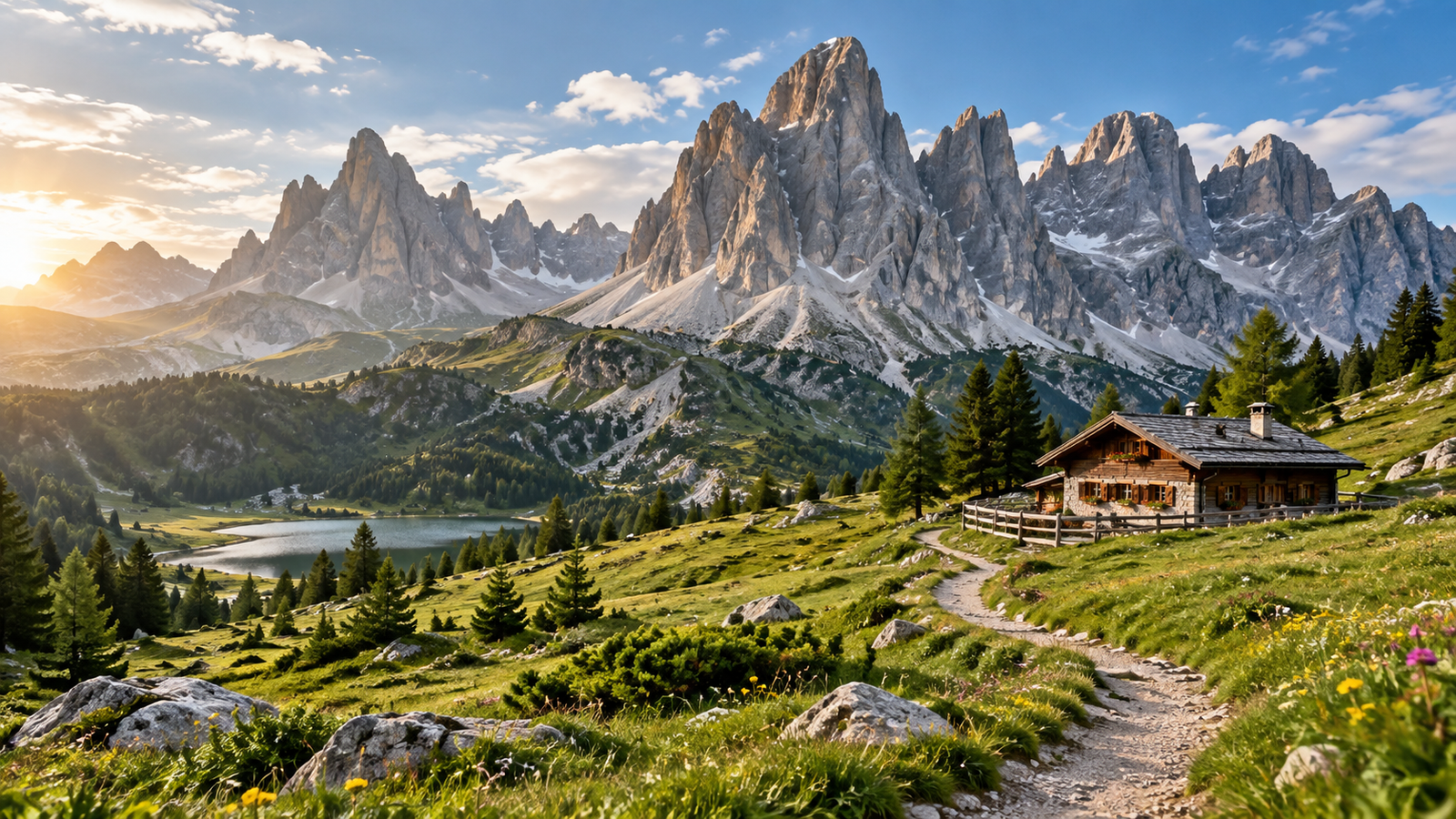 Golden Dolomites Alpine Valley