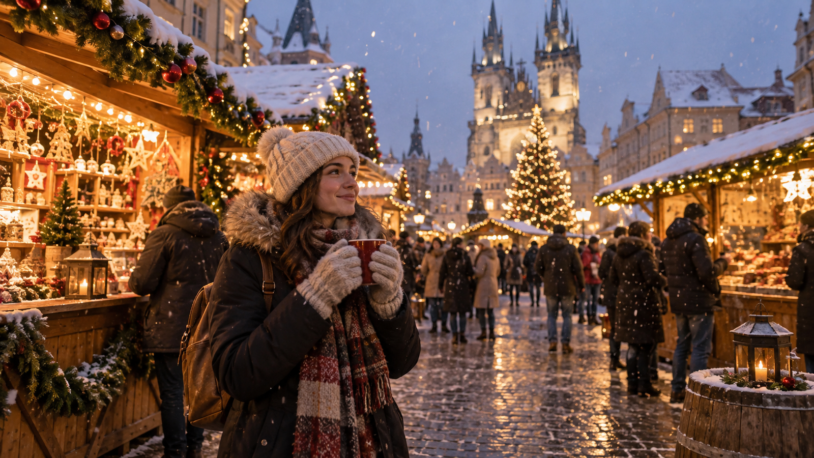 Cozy Christmas Market Evening