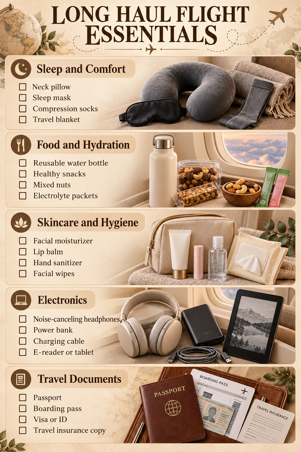 Long Haul Flight Essentials