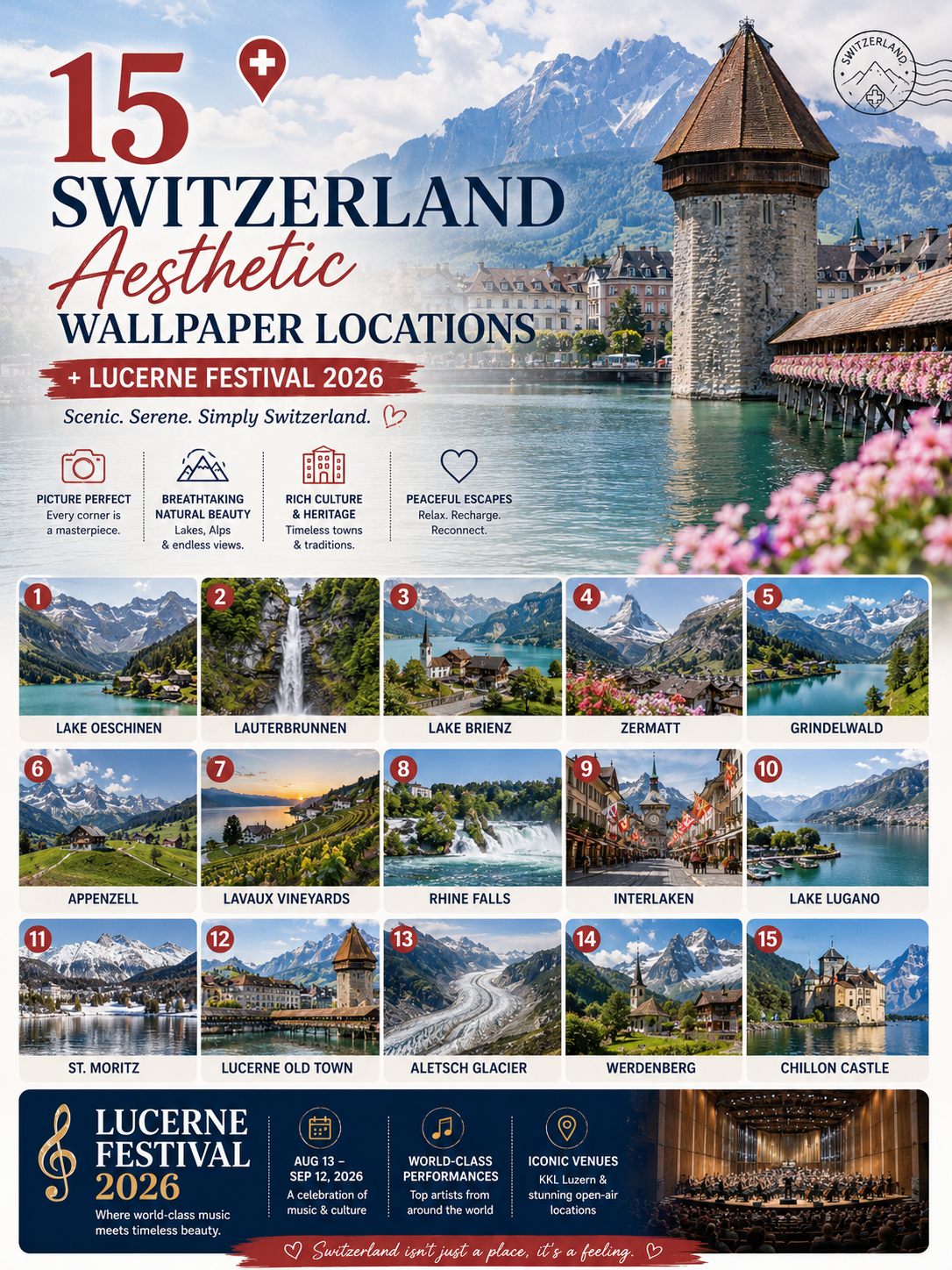 Switzerland Aesthetic: 15 Scenic Locations