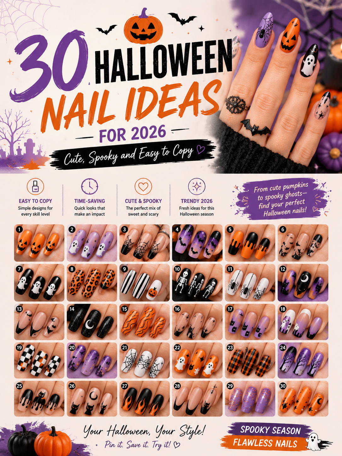30 Halloween Nail Ideas for 2026