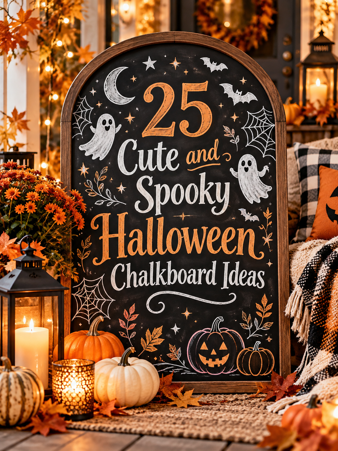 25 Cute and Spooky Halloween Chalkboard Ideas