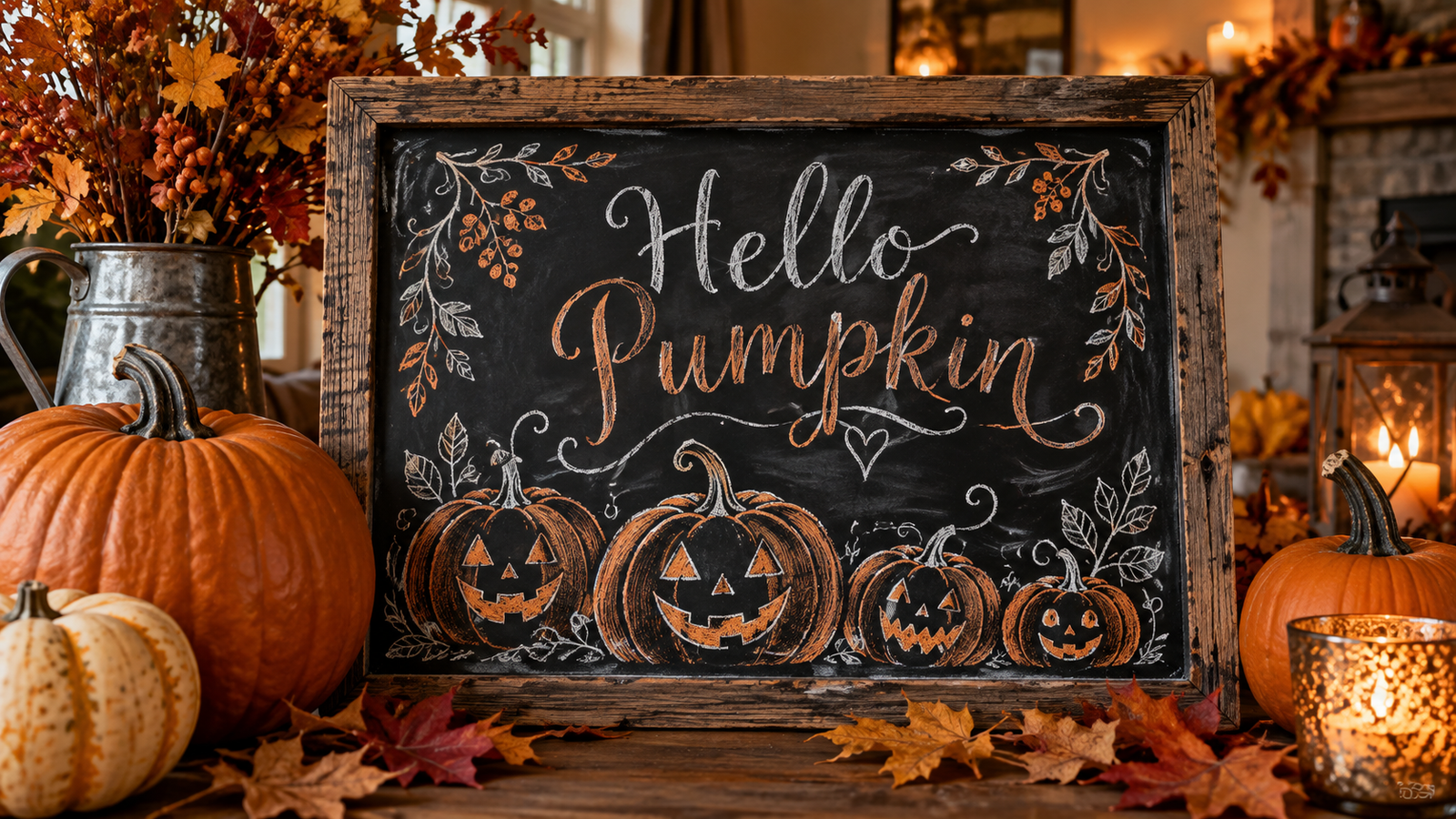 Hello Pumpkin Chalkboard