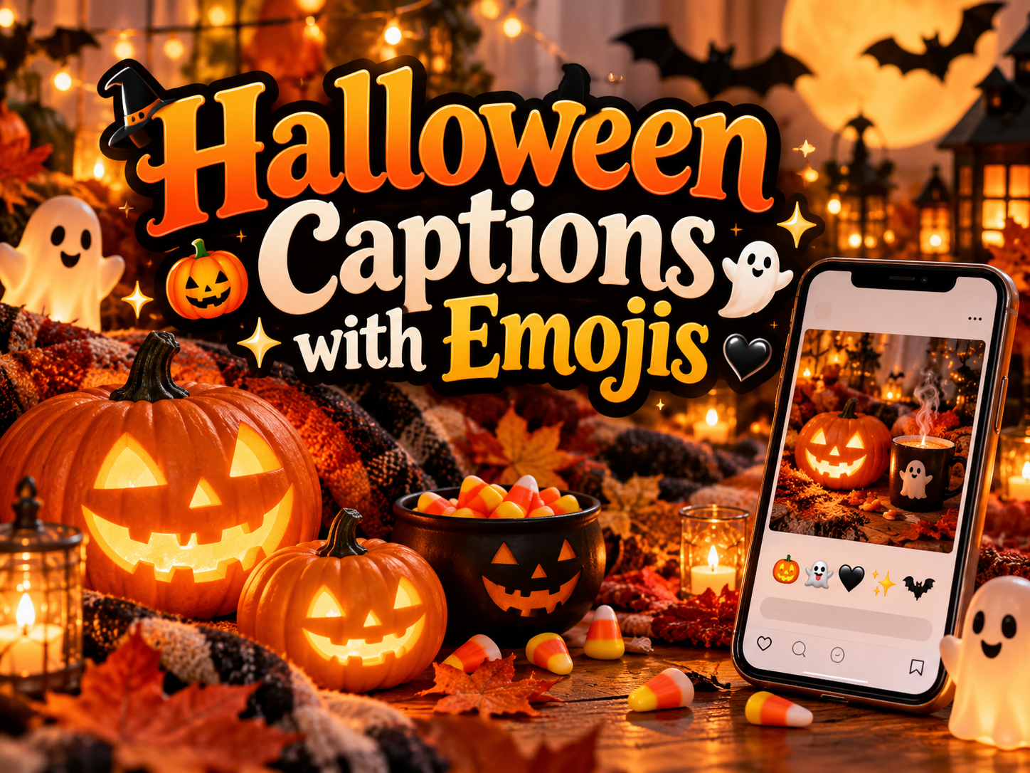 Halloween Captions with Emojis
