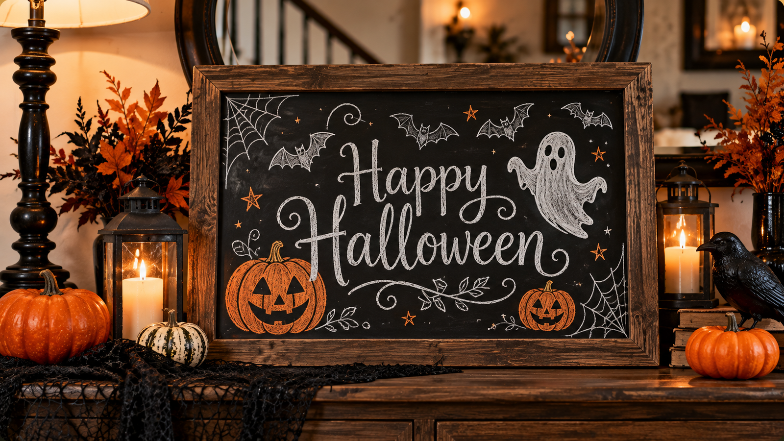 Halloween Chalkboard Display