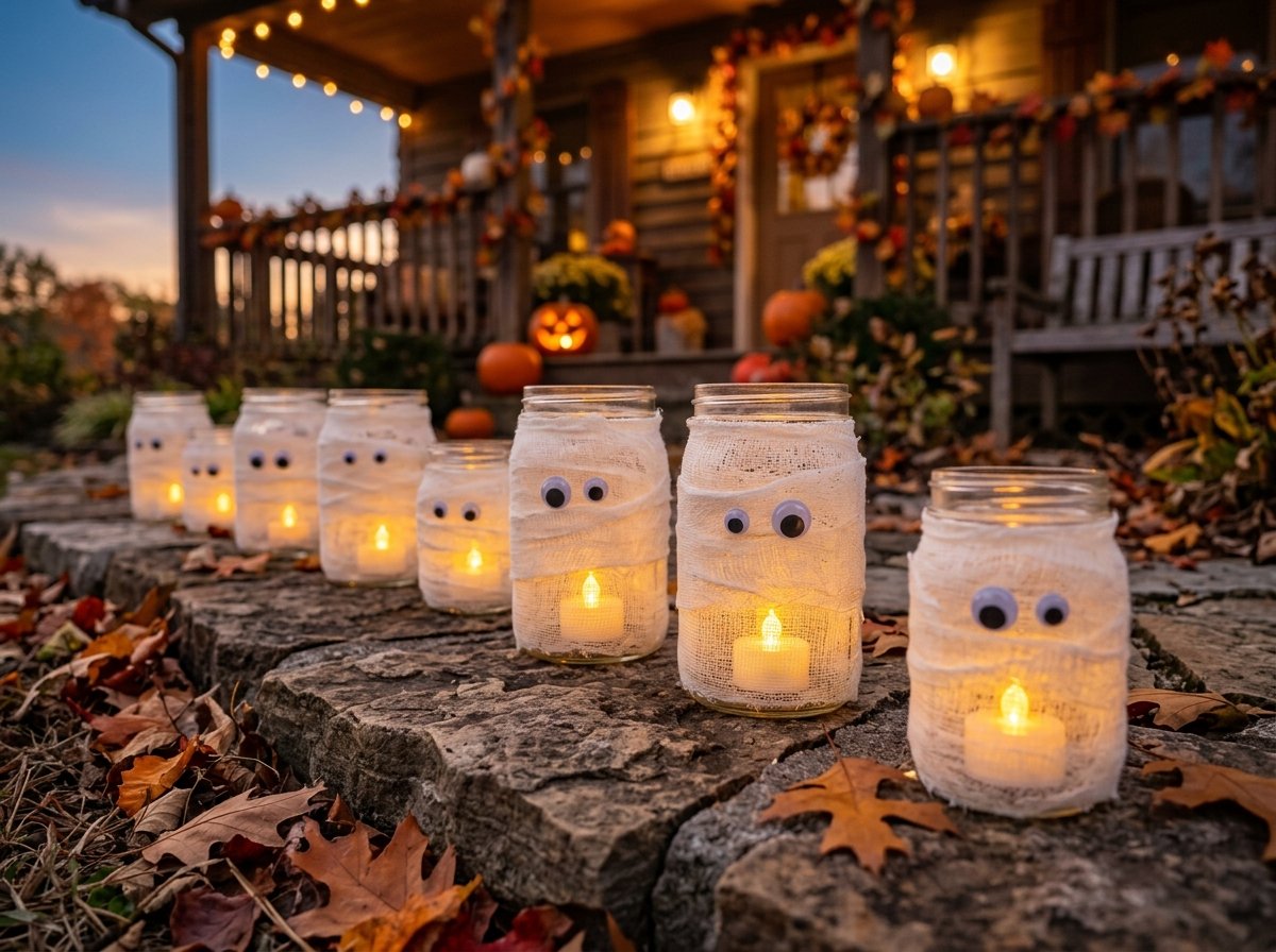 Glowing Mason Jar Luminaries
