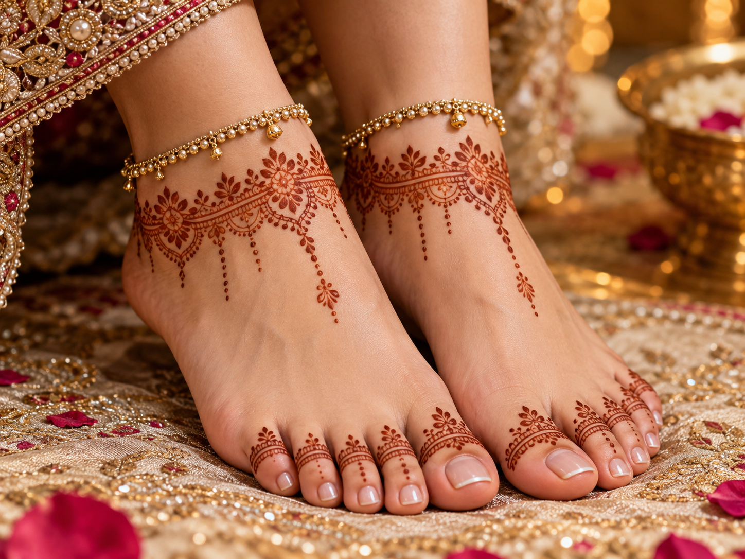 Anklet-Style Feet Mehndi