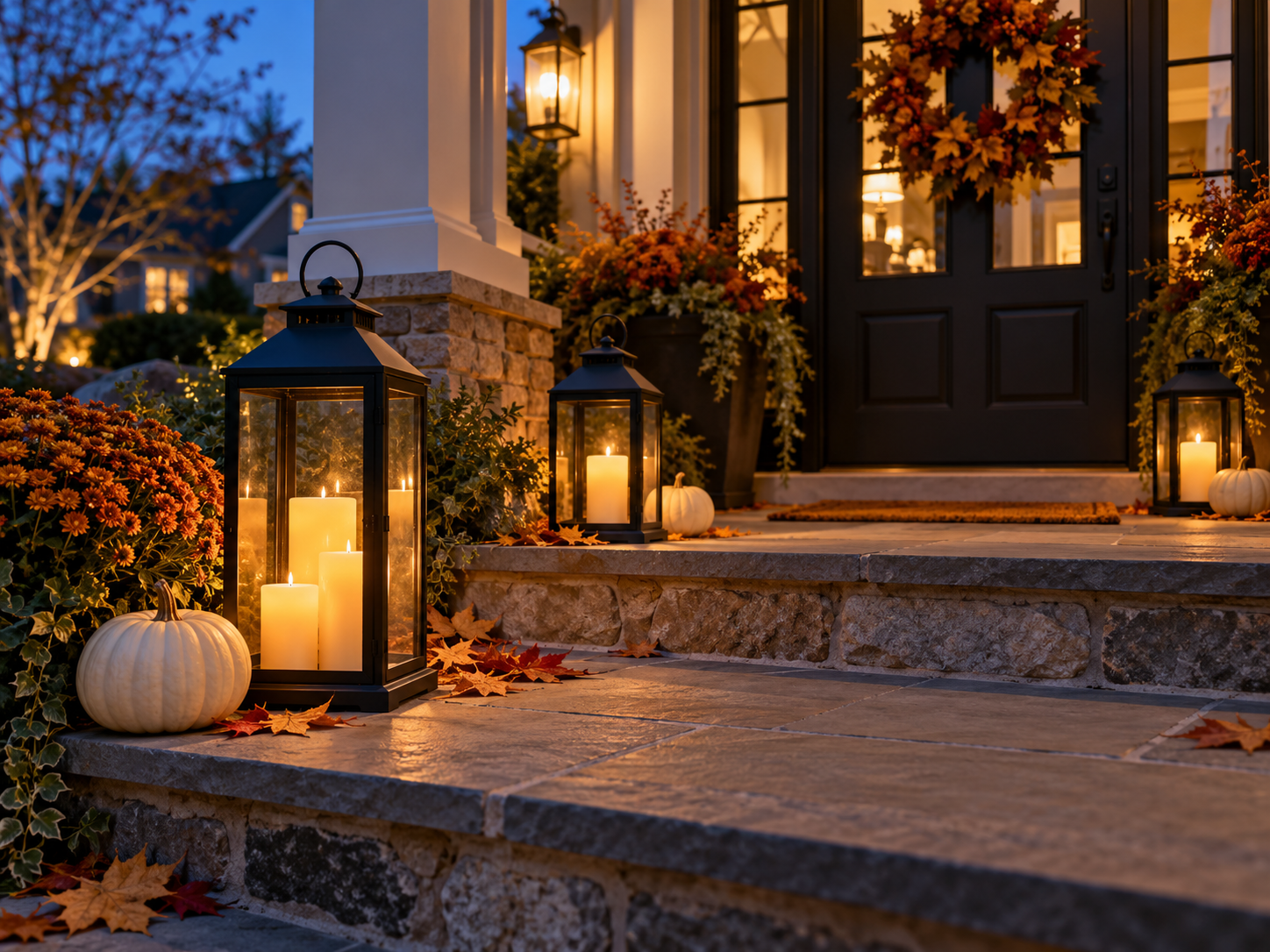 Lanterns on the Steps