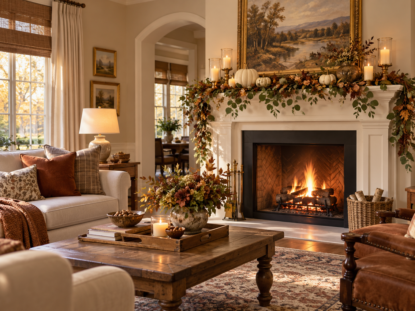 Garland Across the Mantel